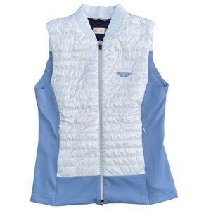 White‎ and Blue Quilted Vest